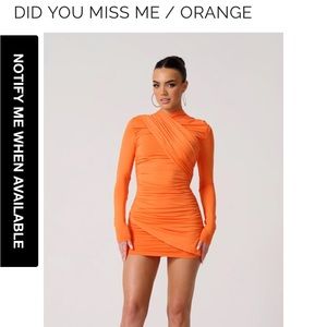 Ruched and Ready Orange mini dress